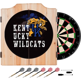 University of Kentucky Wildcats Wood Dart Cabinet Set - Smoke, KY7000-SMOKE