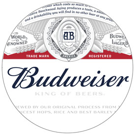 Budweiser Label Game Room Combo - 2 Bar Stools and Table, AB9800-LBL