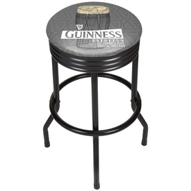 Guinness Black Ribbed Bar Stool - Line Art Pint, GN1006-LN