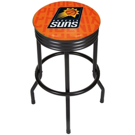 NBA Black Ribbed Bar Stool - City - Phoenix Suns, NBA1006-PS3