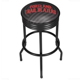 NBA Black Ribbed Bar Stool - Fade - Portland Trailblazers, NBA1006-PTB2