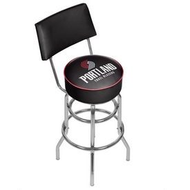 Portland Trail Blazers NBA Padded Swivel Bar Stool with Back, NBA1100-PTB