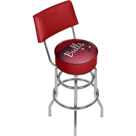 Chicago Bulls NBA Hardwood Classics Bar Stool w/ Back, NBA1100HC-CB