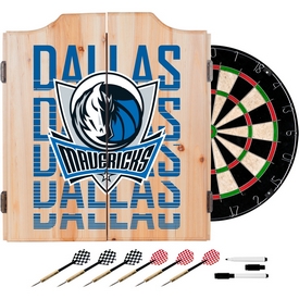 NBA Dart Cabinet Set with Darts and Board - City - Dallas Mavericks, NBA7010-DM3