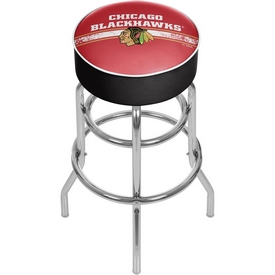 NHL Chrome Bar Stool with Swivel - Chicago Blackhawks, NHL1000-CBH2