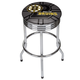 NHL Chrome Ribbed Bar Stool - Boston Bruins, NHL1005-BB