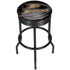 NHL Black Ribbed Bar Stool - Anaheim Ducks, NHL1006-AD
