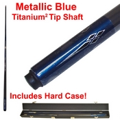 Metallic Blue Titanium Pool Cue Billiard Stick, 40-TIBLU