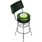 Nine Ball Padded Bar Stool with Back, 9BL1100