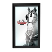 Budweiser Framed Logo Mirror - Clydesdale Black, AB1500-CLY-B