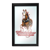 Budweiser Framed Logo Mirror - Clydesdale Red, AB1500-CLY-R