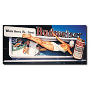 Budweiser Vintage Ad - Pool - Canvas 14 x 30 Inch, AB211-C1430