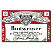 Budweiser Vintage Beverage Label- Canvas 28 x 18 Inch, AB225-C1828GG