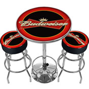 Ultimate Budweiser Gameroom Combo - 2 Bar Stools and Table, AB9800-BUD