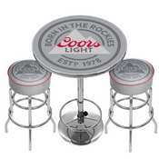 Coors Light Game Room Combo - 2 Bar Stools and Table, CL9800-RL