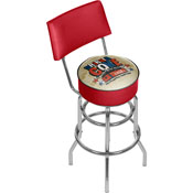 Coca Cola Brazil Drink a Coke Pub Stool with Back, COKE-1100-BZ2