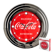 Coca-Cola Clock w/ Chrome Finish Delicious Style 12 inch, COKE-1300-V3