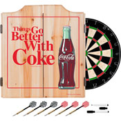 Coca Cola Dart Cabinet Set with Darts and Board - Better with Coke, COKE7010-BWC