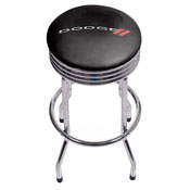 Dodge Single Ring Ribbed Stool - Chrome, DGE1005-LOGO