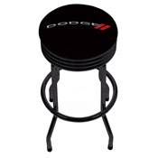 Dodge Single Ring Ribbed Stool - Black, DGE1006-LOGO