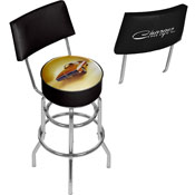 Dodge Bar Swivel Bar Stool with Back - 69 Charger, DGE1100-CHAR69