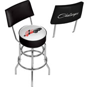 Dodge Bar Swivel Bar Stool with Back - Challenger Stripes 2, DGE1100-STRIPE2
