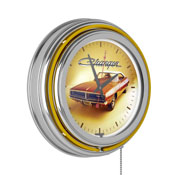 Dodge Chrome Double Rung Neon Clock - 69 Charger, DGE1400-CHAR69