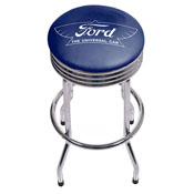 Ford Chrome Ribbed Bar Stool - The Universal Car, FD1005-UC