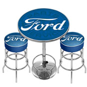 Ford Genuine Parts Game Room Combo - 2 Bar Stools and Table, FD9800-FGP