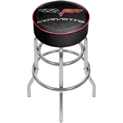 Corvette C6 Padded Bar Stool - Black, GM1000-C6-COR