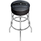 Black Camaro Padded Bar Stool - Made In USA, GM1000-CAM-BLK-1