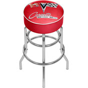 Corvette C2 Red Padded Swivel Bar Stool, GM1000R-C2-COR