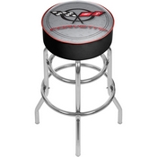 Corvette C5 Padded Bar Stool - Silver, GM1000S-C5-COR