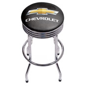 Chevrolet Chrome Ribbed Bar Stool, GM1005CH