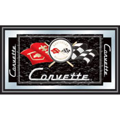Corvette C1 Framed Mirror - Black, GM1500B-C1-COR