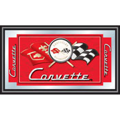 Corvette C1 Framed Mirror - Red, GM1500R-C1-COR