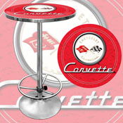 Corvette C1 Pub Table - Red, GM2000R-C1-COR