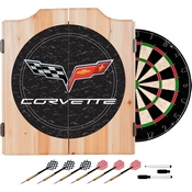 Corvette Model C6 Dart Cabinet with board and darts, GM7000-C6-COR