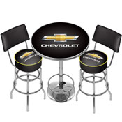Chevrolet Game Room Combo - 2 Stools w/Back & Table, GM9900