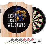 University of Kentucky Wildcats Wood Dart Cabinet Set - Smoke, KY7000-SMOKE
