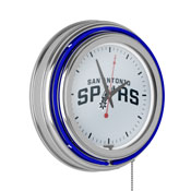 San Antonio Spurs NBA Chrome Double Ring Neon Clock, NBA1400-SAS