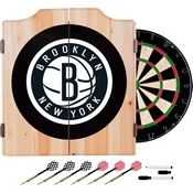 Brooklyn Nets NBA Wood Dart Cabinet Set, NBA7000-BN