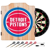 Detroit Pistons NBA Wood Dart Cabinet Set, NBA7000-DP