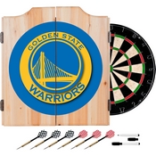 Golden State Warriors NBA Wood Dart Cabinet Set, NBA7000-GSW