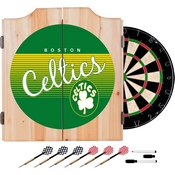 Boston Celtics Hardwood Classics NBA Wood Dart Cabinet Set, NBA7000HC-BC