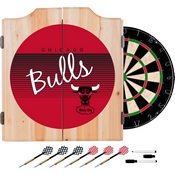 Chicago Bulls Hardwood Classics NBA Wood Dart Cabinet Set, NBA7000HC-CB