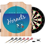 Charlotte Hornets Hardwood Classics NBA Wood Dart Cabinet, NBA7000HC-CH
