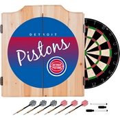 Detroit Pistons Hardwood Classics NBA Wood Dart Cabinet, NBA7000HC-DP