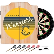 Golden State Warrior Hardwood Classics NBA Wood Dart Cabinet, NBA7000HC-GSW
