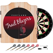 Portland Trail Blazers Hardwood Classics NBA Wood Dart Cabinet, NBA7000HC-PTB